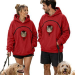 Hooded women's casual sweatshirt for pets, women's zippered long-sleeved hooded fleece top wholesale