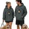 Hooded women's casual sweatshirt for pets, women's zippered long-sleeved hooded fleece top wholesale
