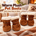 Soft Velvet Puppy Booties, Warm Non-Slip Paw Covers for Small Dogs